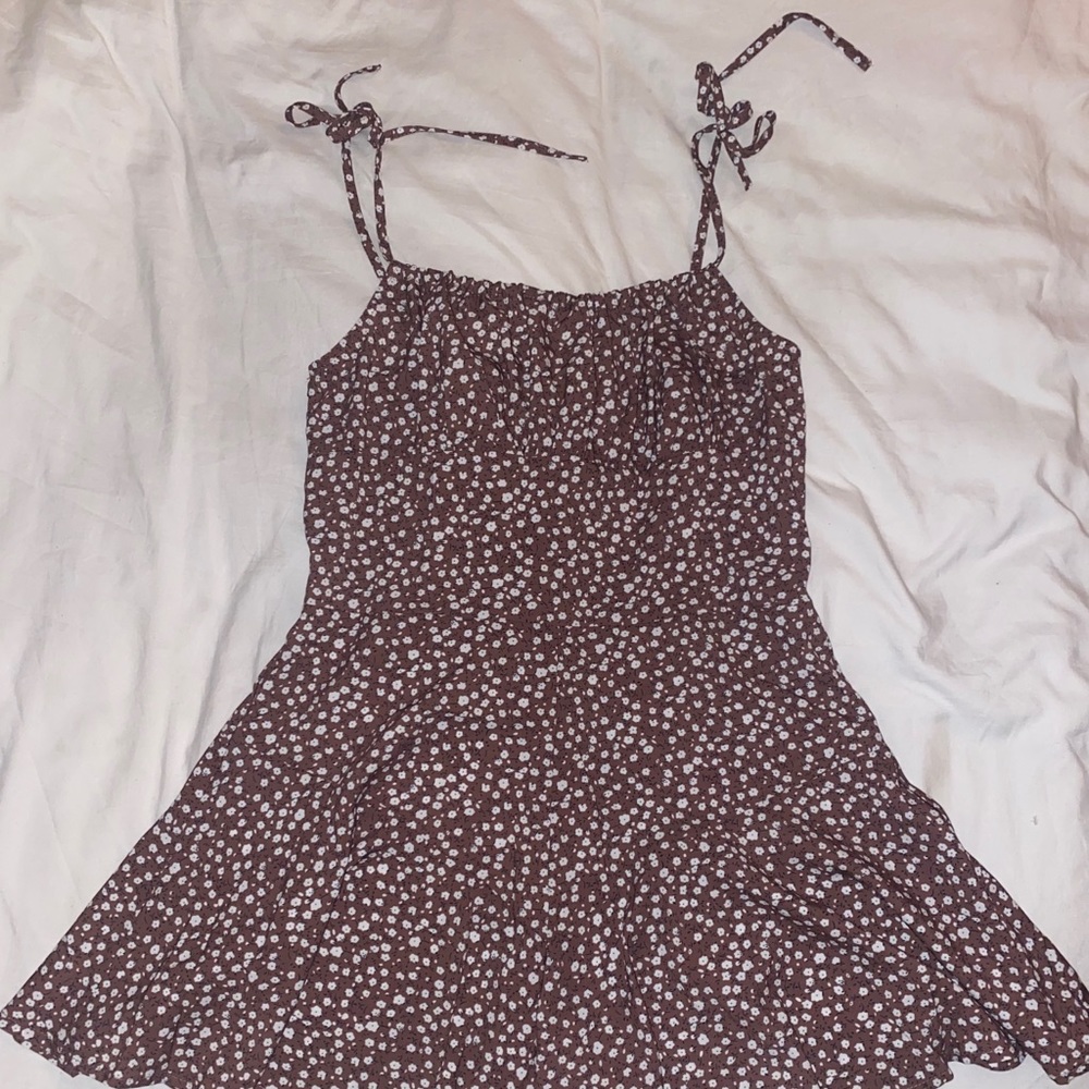 Floral Brown Romper